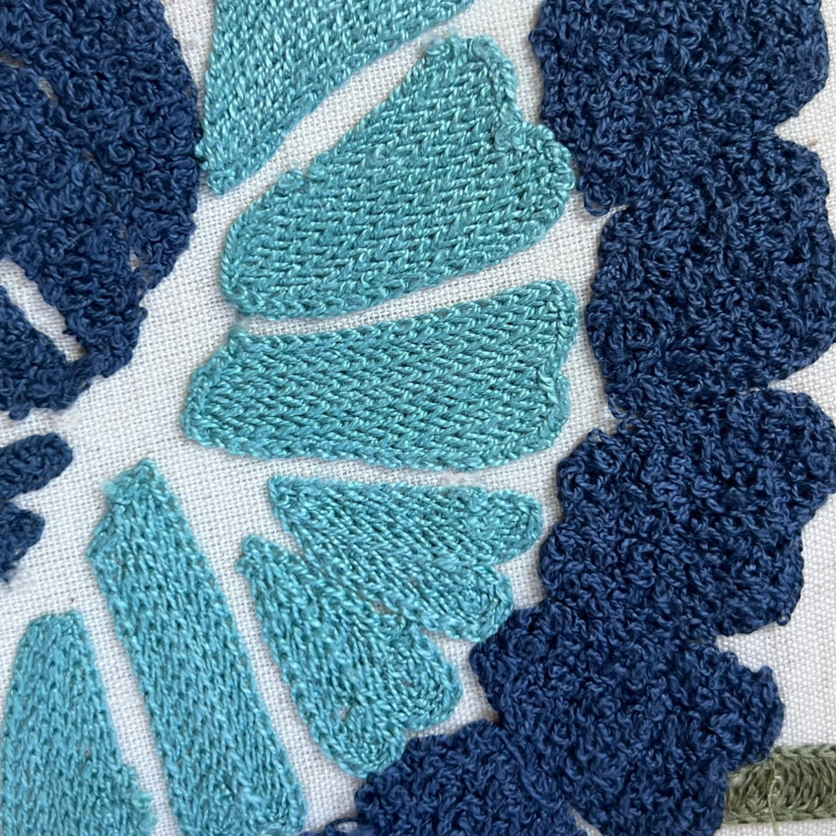 18x18" Embroidered Floral Boho Floral Throw Pillow Decorative Cover