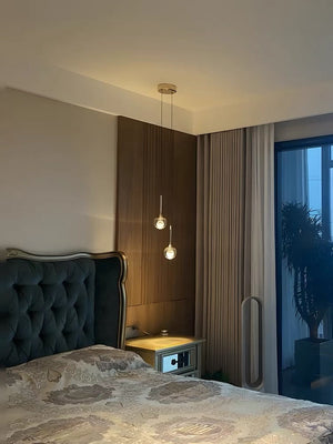 Minimalist Clear Glass Pendant Light Hanging Ceiling Fixture