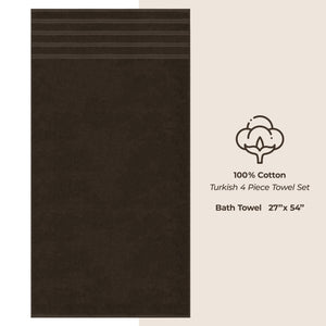 American Soft Linen 100% Cotton Turkish Towels for Bathroom, 4 Pack Bath Towel Set,  Super Soft, Extra Large Bath Towels