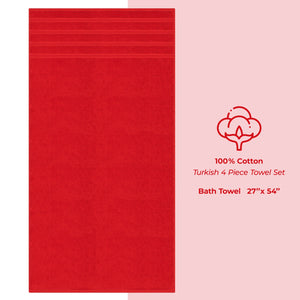 American Soft Linen 100% Cotton Turkish Towels for Bathroom, 4 Pack Bath Towel Set,  Super Soft, Extra Large Bath Towels