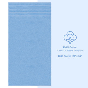 American Soft Linen 100% Cotton Turkish Towels for Bathroom, 4 Pack Bath Towel Set,  Super Soft, Extra Large Bath Towels