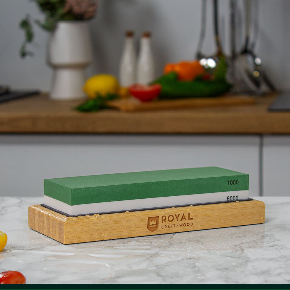Whetstone Knife Sharpening Kit, White/Green