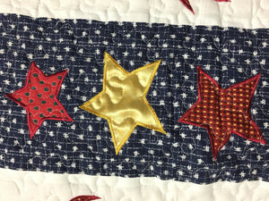 Happy Christmas Cotton Quilted Reversible Throw Blanket