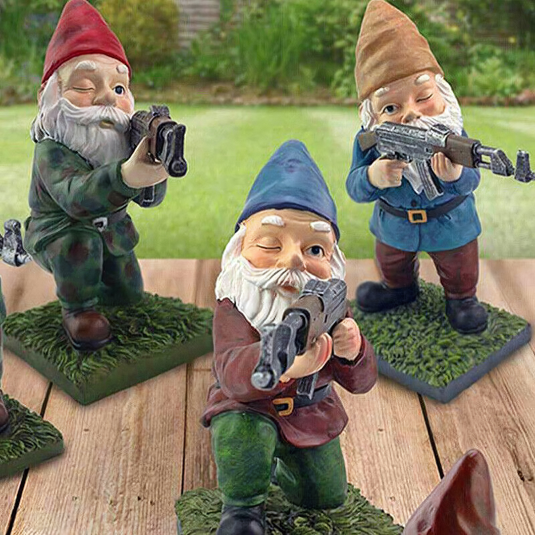 Military Garden Gnome Statue