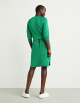 Zip-Back Banded-Waist Skirt