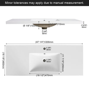 Floating Bathroom Vanity With Sink, Modular Cabinet