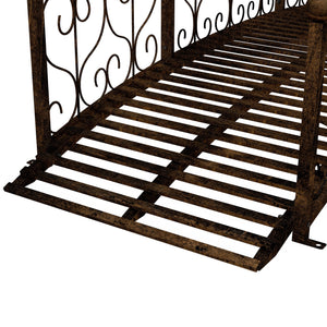 Outsunny 7' Metal Arch Garden Bridge with Safety Siderails