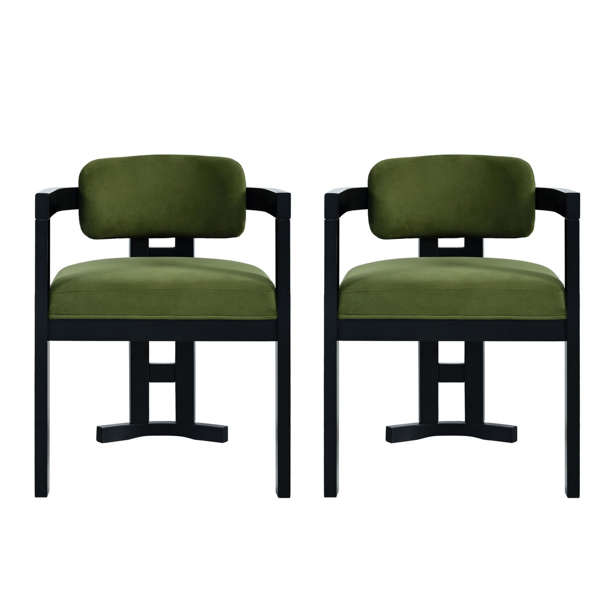 Stylish Indoor Upholstered Wood Dining Chair Set of 2