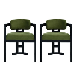 Stylish Indoor Upholstered Wood Dining Chair Set of 2