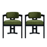 Stylish Indoor Upholstered Wood Dining Chair Set of 2