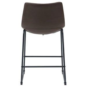 Armless Counter Height Stools (Set of 2) - Brown