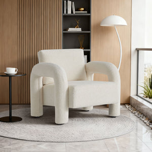 Modern Velvet Fabric Accent Chair