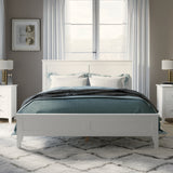 Modern White Solid Wood King Platform Bed (old sku:WF283526AAK)