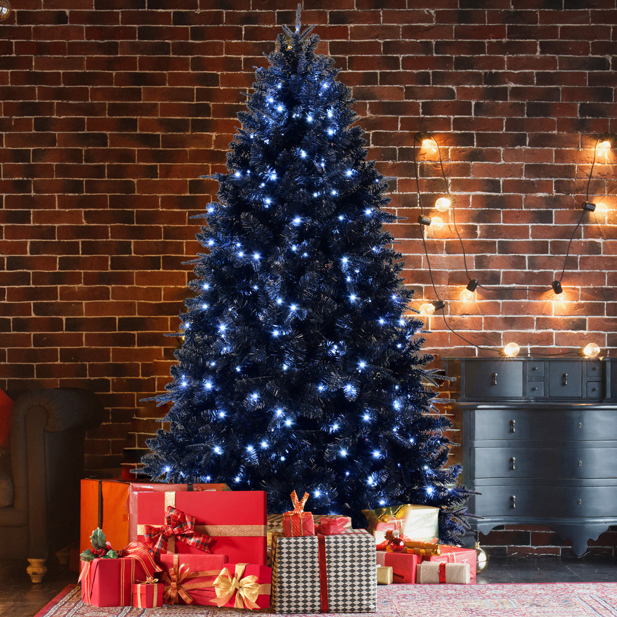 The 6-Foot Pre-Lit Black Christmas Tree