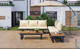 Outdoor Sectional Sofa Set with Adjustable Reclining Seats