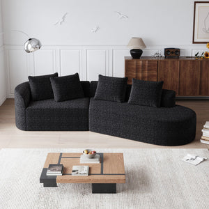 Upholstered Oversized Sectional Sofa - 4 Seater