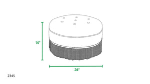 Yolanda - Round Upholstered Accent Ottoman
