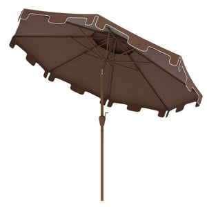 Outsunny 9' Patio Umbrella with Push Button Tilt and Crank