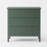 Fluted 3 Drawer Nightstand With Soft Close Slides