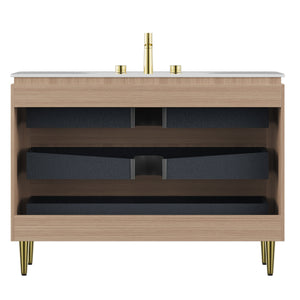Amara 48'' Bathroom Vanity & Sink with Carrara Finish