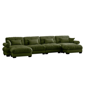 Super Comfort Oversized Modular Sectional Sofa With Movable Ottoman