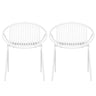 Stackable Outdoor Chairs With Breathable Plastic Backrest (Set of 2)