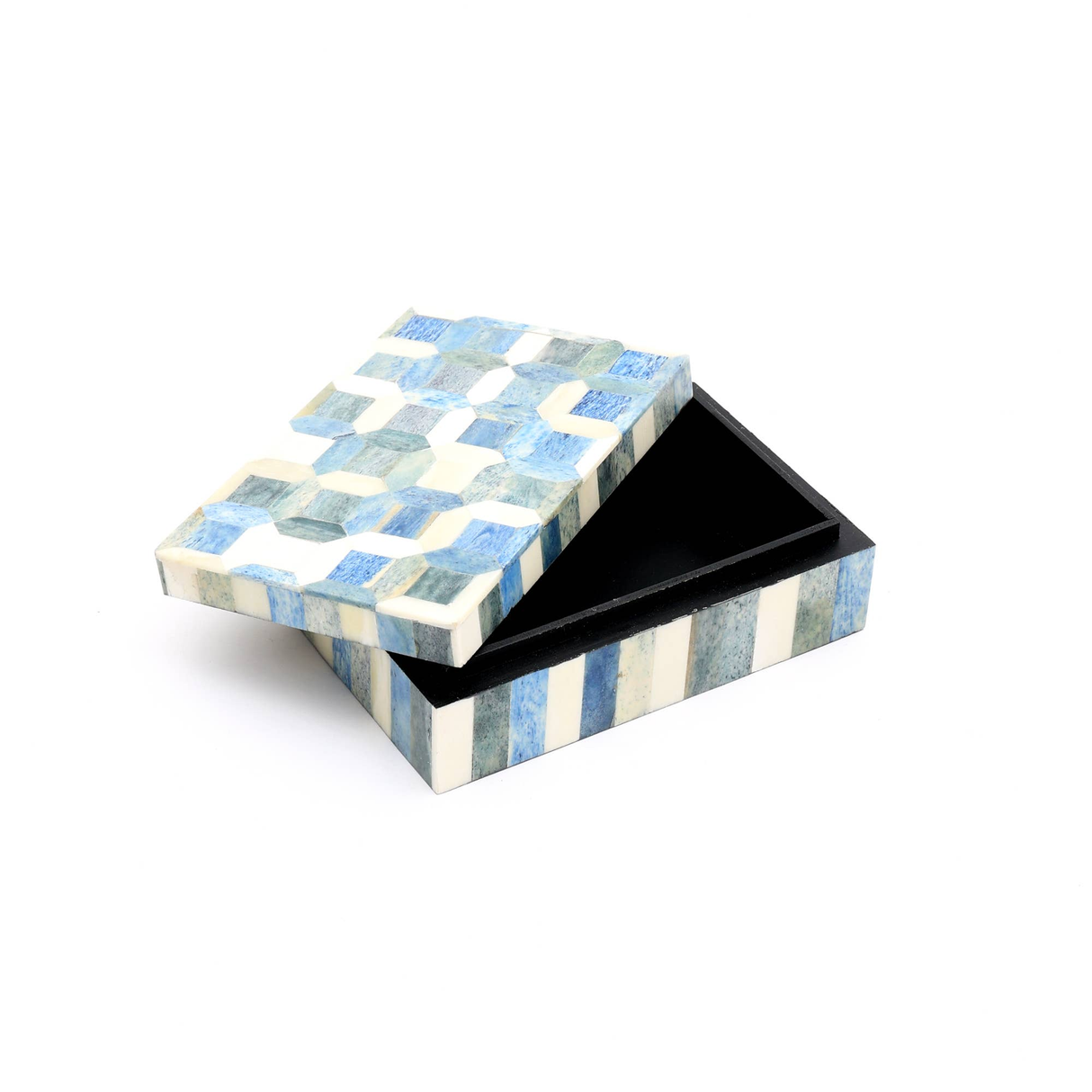Decorative Storage Box with Bone Material - 6x4x2 Inches