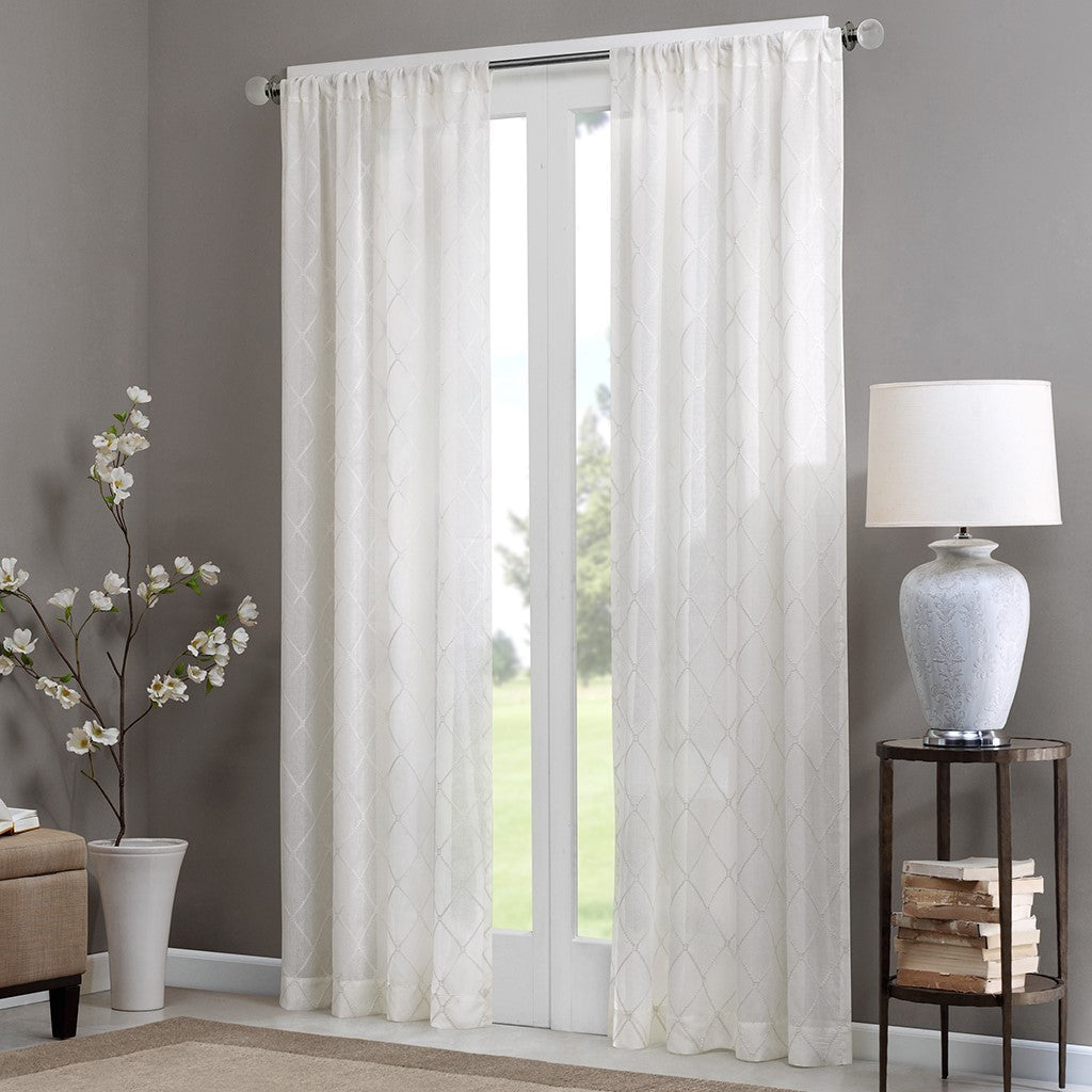 Diamond sheer window curtain panel (only 1 pc panel)