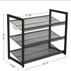 3-Tier Adjustable Shoe Rack