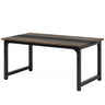 Large Computer Desk With Steel Frame for Home Office Workstation