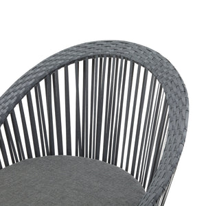 Modern Swivel Wicker Lounge Chair With Round Design
