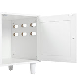 Furniture Style Cat Cabinet Cream White Cat Litter Box