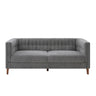 Modern 3 Seater Sofa, Upholstered Couch With Curved Armrests