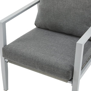 Modern Lounge Chair With Rope Accents And Cushions