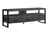 TV Stand, Console, Media Entertainment Center with Storage Drawers - Black