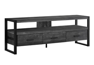 TV Stand, Console, Media Entertainment Center with Storage Drawers - Black