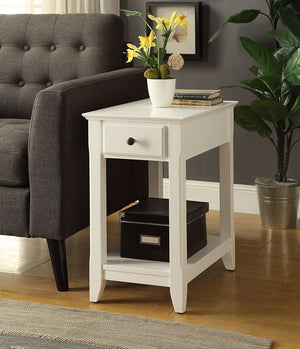 Bertie White Accent Table