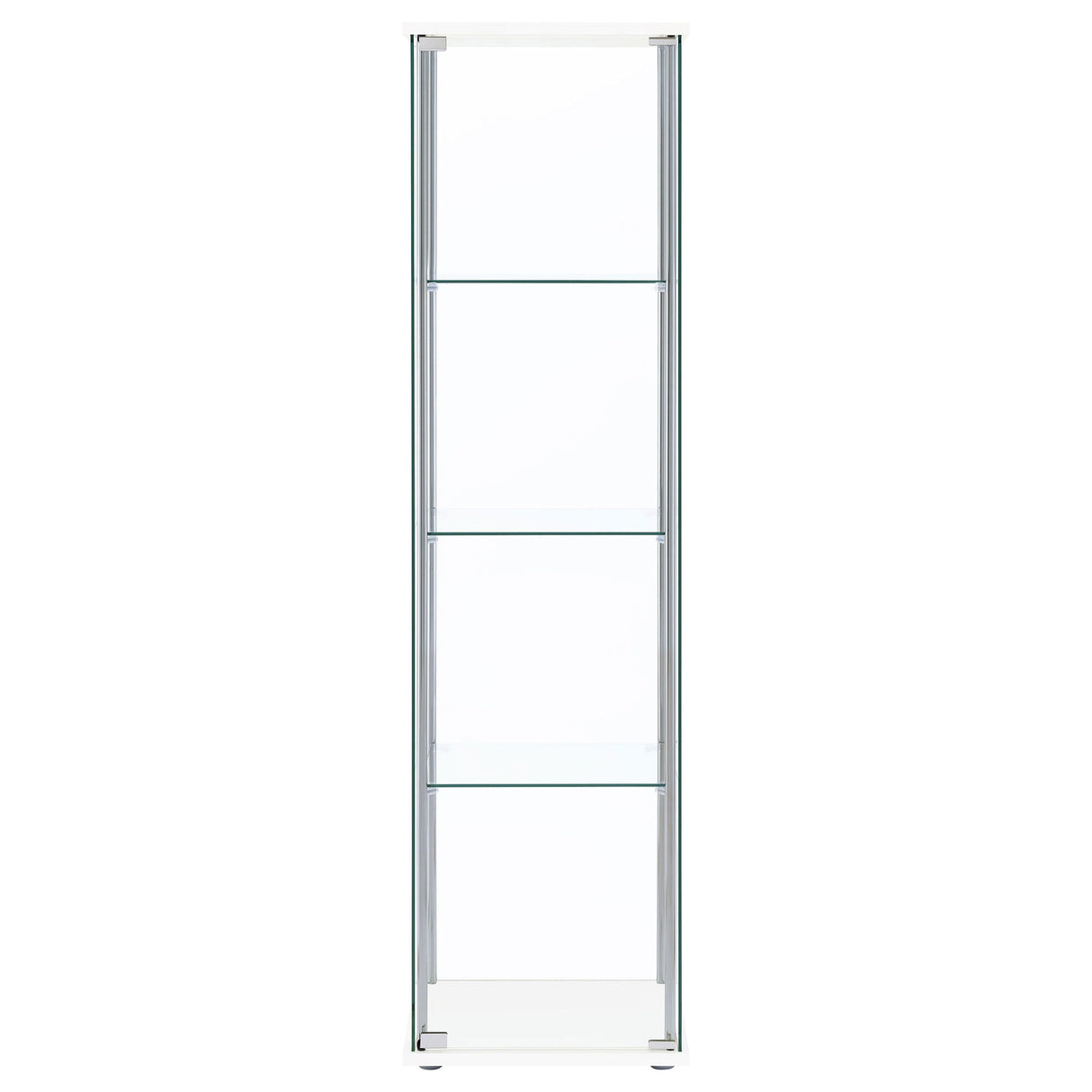 Bellatrix 3-shelf Clear Glass Curio Cabinet White