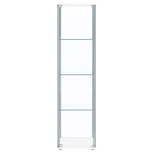 Bellatrix 3-shelf Clear Glass Curio Cabinet White