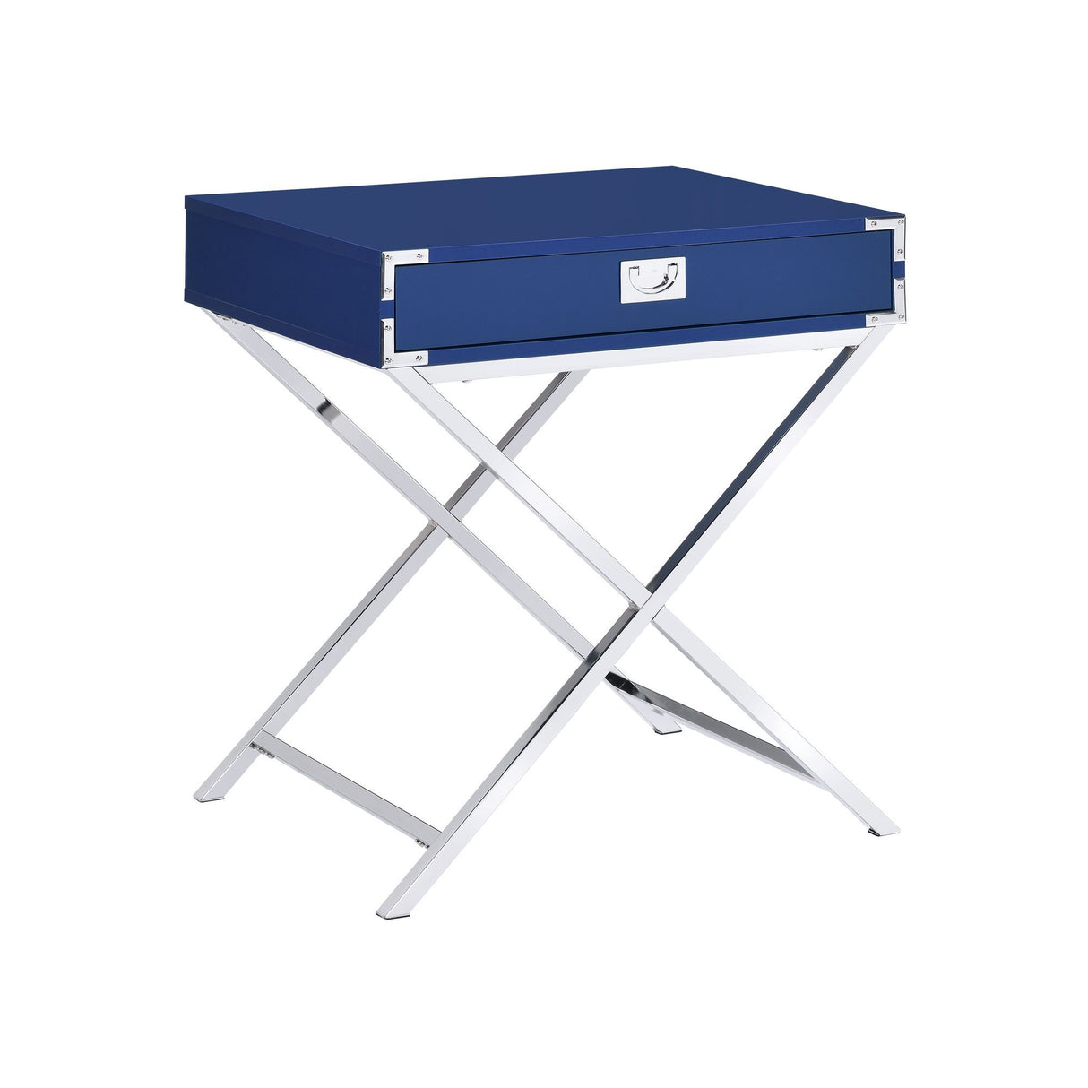 Evie - nightstand - glossy blue