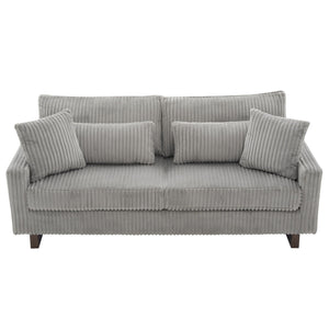 Modern Loveseat Sofa With 4 Pillows