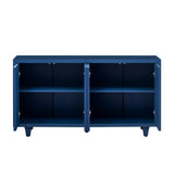 Storage Cabinet Sideboard Wooden Cabinet with Embossed Curved Doors