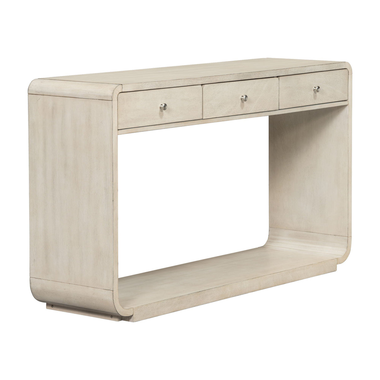 onsole Table With 3 Drawers And Display Shelf
