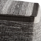 Naya Cube Pouf Patterned Grey Melange