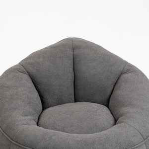 Bedding Bean Bag Sofa Chair High Pressure Foam With Footrest