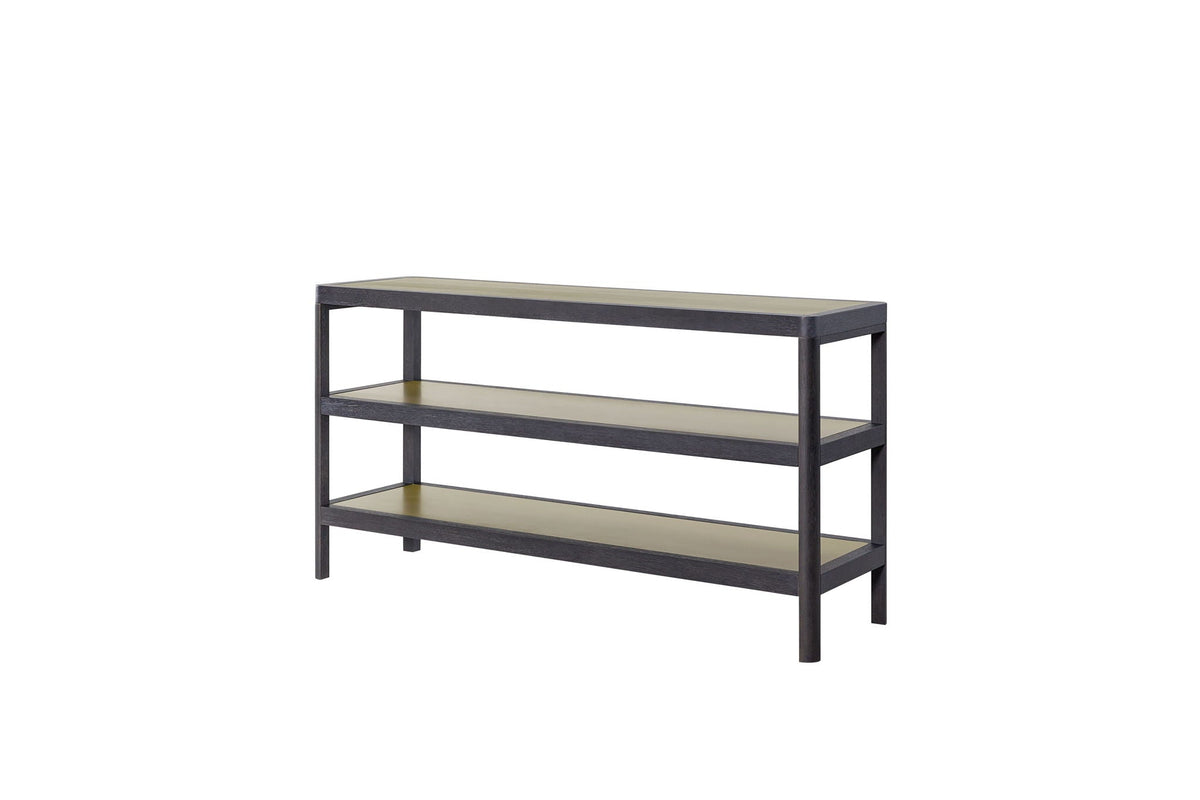 Console Table With Insets - Black