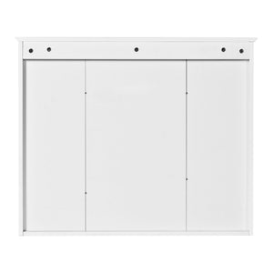 Wall Mounted Bathroom Medicine Wall Cabinet With Mirror & Open Shelves