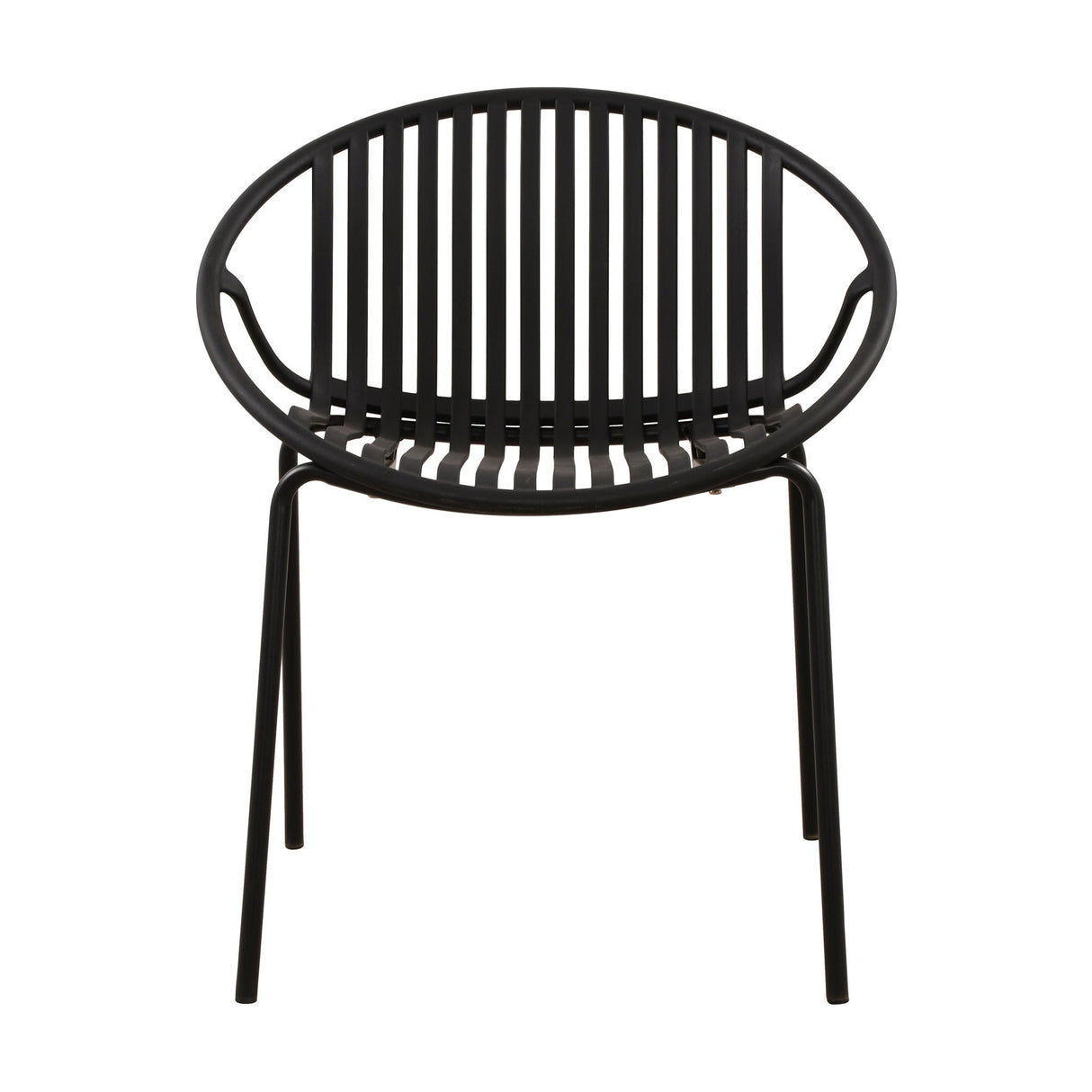 Stackable Outdoor Chairs With Breathable Plastic Backrest (Set of 2)