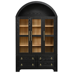 K&K 72.8" Tall Arched Pantry Cabinet