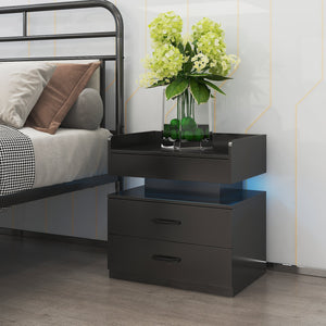 1 Set Nightstand with Adjustable LED Strip Light